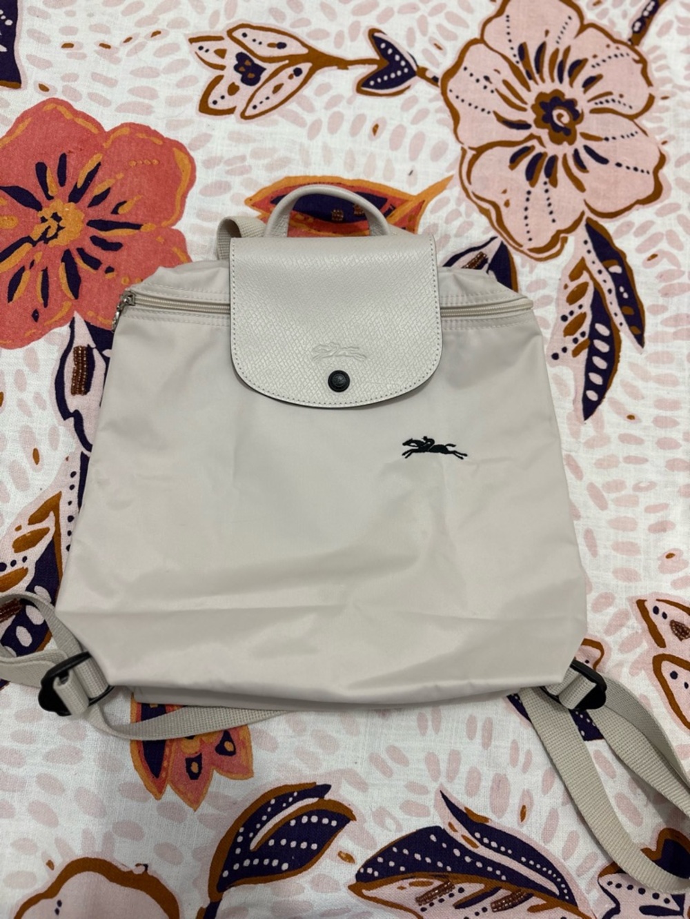 Longchamp Le Pliage Small Backpack Chalk White- Minimal flaw